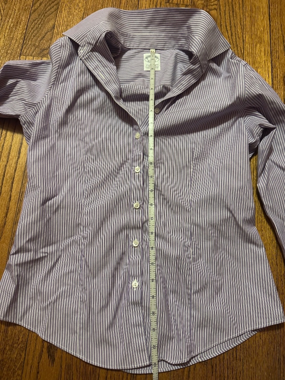 Purple Women's Button Down Blouse - Picture 5 of 6